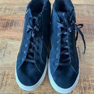 UGG Black Suede zipper high tops